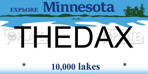 THEDAX Minnesota License Plate