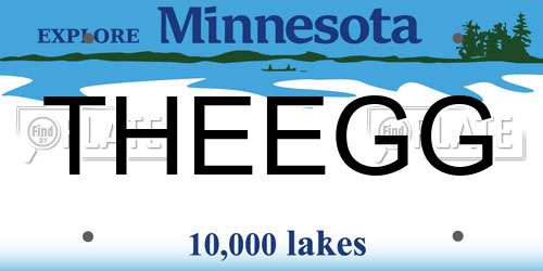 THEEGG Minnesota License Plate