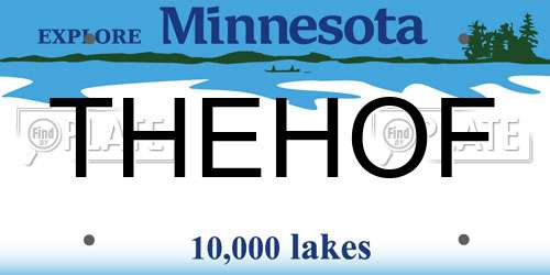 THEHOF Minnesota License Plate