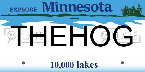 THEHOG Minnesota License Plate