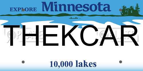 THEKCAR Minnesota License Plate