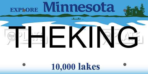 THEKING Minnesota License Plate