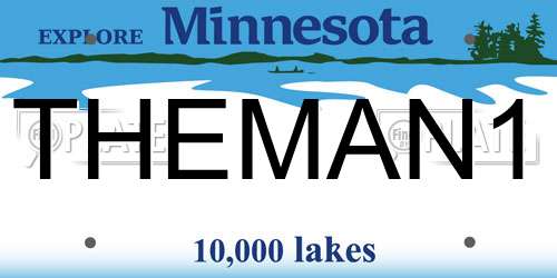 THEMAN1 Minnesota License Plate