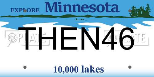 THEN46 Minnesota License Plate