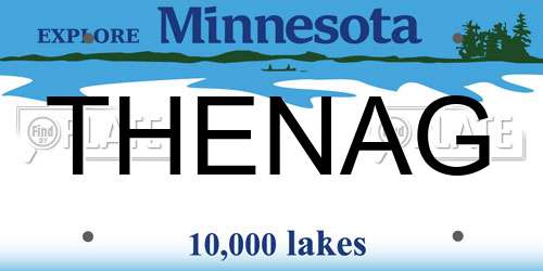 THENAG Minnesota License Plate