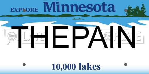 THEPAIN Minnesota License Plate