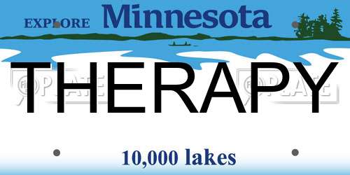 THERAPY Minnesota License Plate