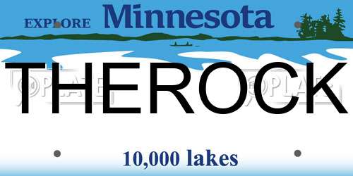THEROCK Minnesota License Plate