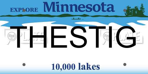 THESTIG Minnesota License Plate