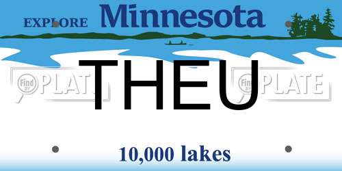 THEU Minnesota License Plate