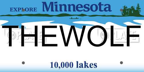 THEWOLF Minnesota License Plate