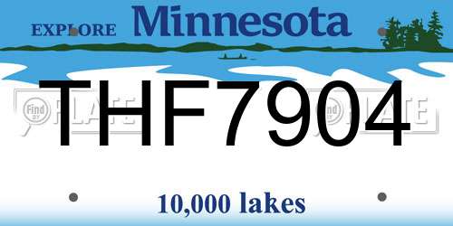 THF7904 Minnesota License Plate