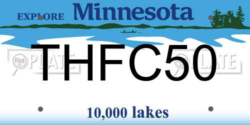 THFC50 Minnesota License Plate