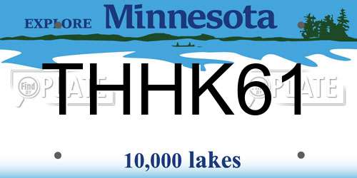 THHK61 Minnesota License Plate