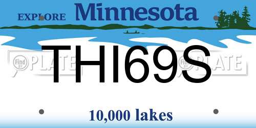 THI69S Minnesota License Plate