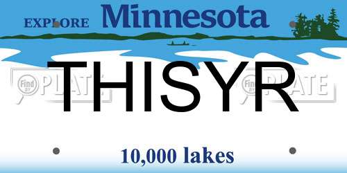 THISYR Minnesota License Plate