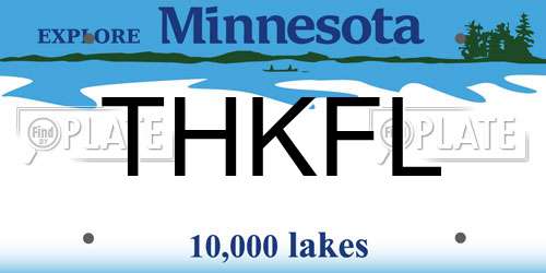 THKFL Minnesota License Plate