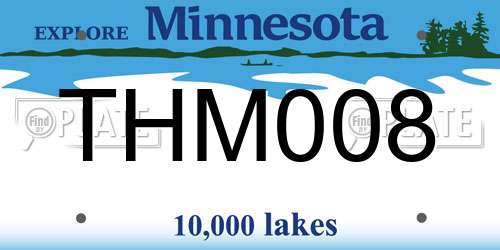 THM008 Minnesota License Plate