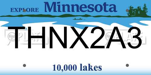 THNX2A3 Minnesota License Plate