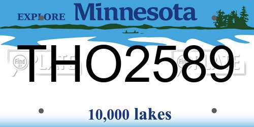 THO2589 Minnesota License Plate