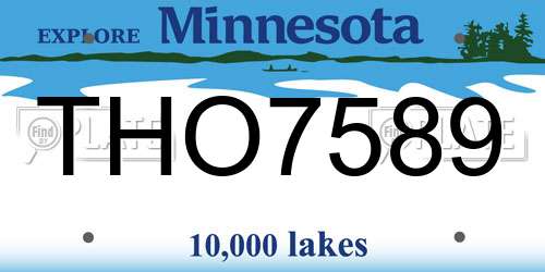 THO7589 Minnesota License Plate