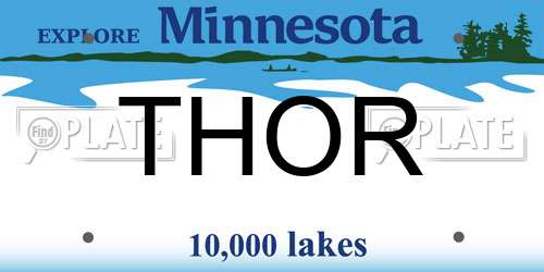 THOR Minnesota License Plate