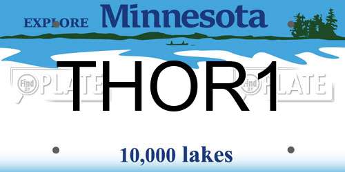 THOR1 Minnesota License Plate