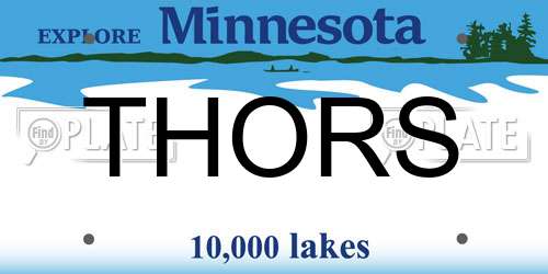 THORS Minnesota License Plate