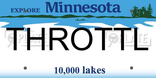 THROTTL Minnesota License Plate