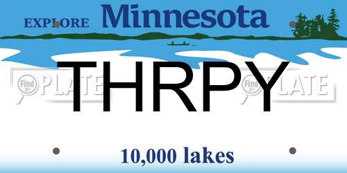 THRPY Minnesota License Plate