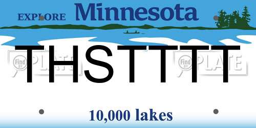 THSTTTT Minnesota License Plate