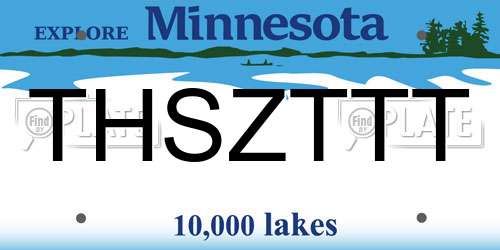 THSZTTT Minnesota License Plate