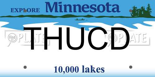 THUCD Minnesota License Plate