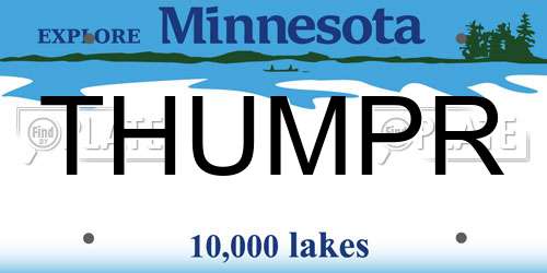 THUMPR Minnesota License Plate