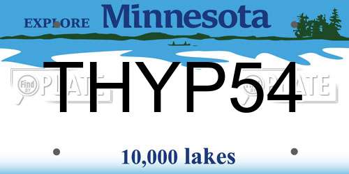 THYP54 Minnesota License Plate