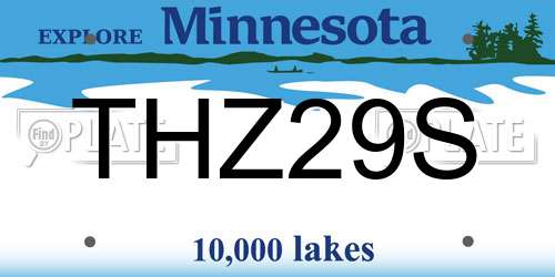 THZ29S Minnesota License Plate