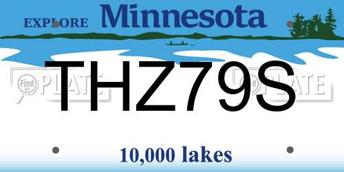 THZ79S Minnesota License Plate
