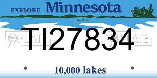 TI27834 Minnesota License Plate
