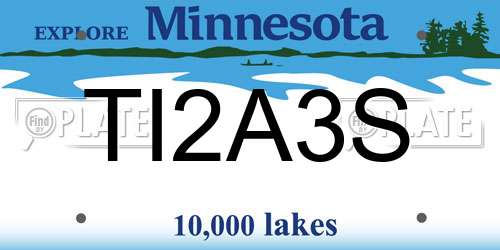 TI2A3S Minnesota License Plate