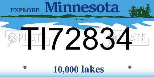 TI72834 Minnesota License Plate