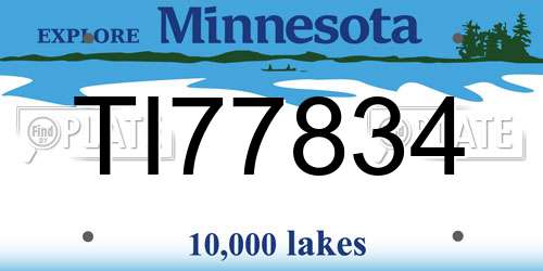 TI77834 Minnesota License Plate
