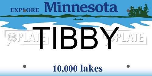TIBBY Minnesota License Plate