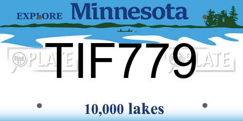 TIF779 Minnesota License Plate