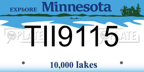 TII9115 Minnesota License Plate