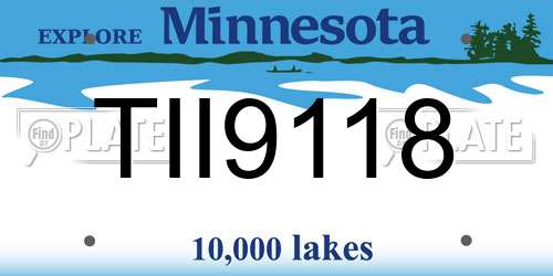 TII9118 Minnesota License Plate