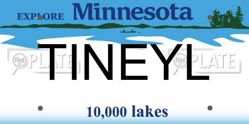 TINEYL Minnesota License Plate