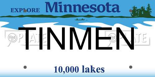 TINMEN Minnesota License Plate