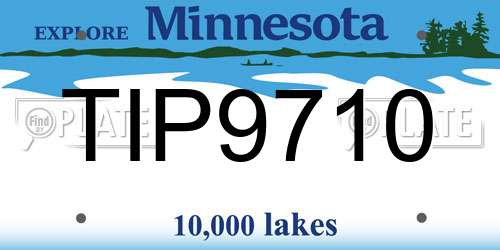 TIP9710 Minnesota License Plate