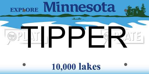 TIPPER Minnesota License Plate
