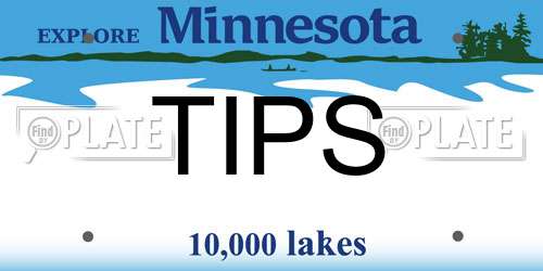 TIPS Minnesota License Plate